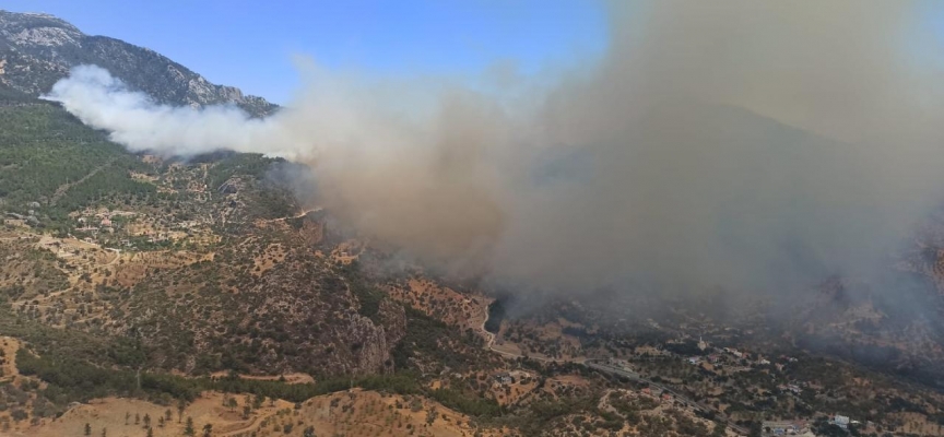 Datça'da orman yangını: Gece görüşü olan helikopterler kullanılacak
