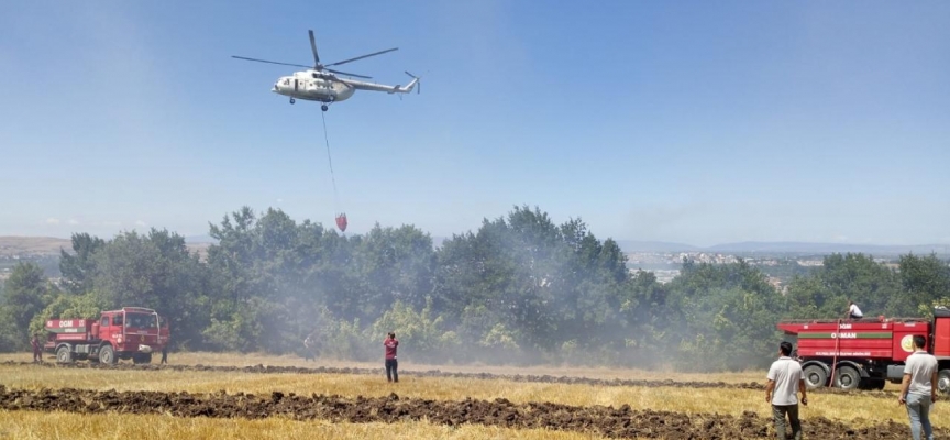 Bursa'da makilik alanda yangın