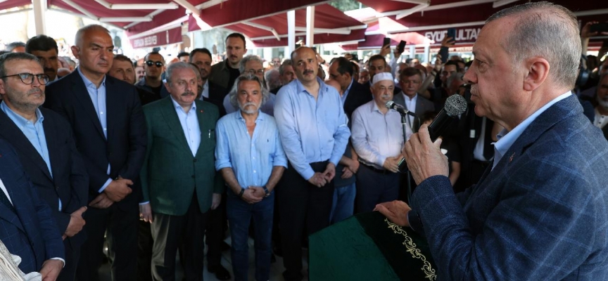 Cumhurbaşkanı Erdoğan, Rasim Özdenören'in cenaze töreninde konuştu