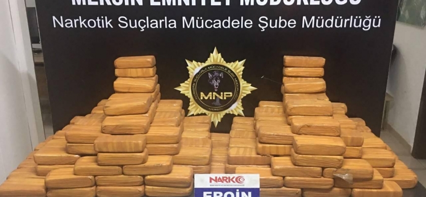 Mersin'de 105 kilogram uyuşturucu ele geçirildi