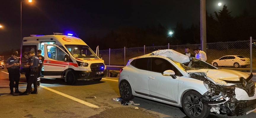 TEM'de otomobilin çarptığı yaya hayatını kaybetti