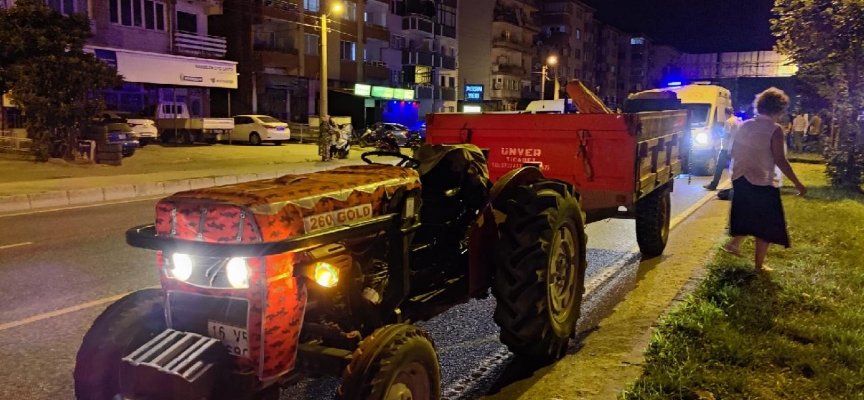 Bursa'da traktörle çarpışan motosikletteki 2 kişi yaralandı