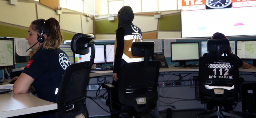 Acil çağrılardan 2 bin 376'sı, SIM kartsız telefonla yapıldı