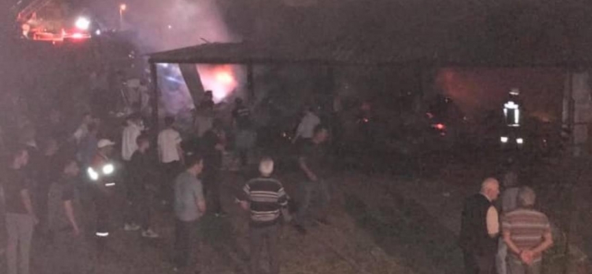 Kütahya'nın Göbel köyünde yangın