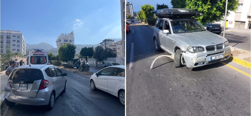 Girne’de trafik kazası..Bir kişi yaralandı