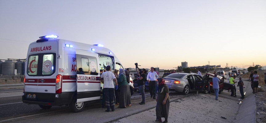 Karaman'da zincirleme trafik kazası: 4 yaralı
