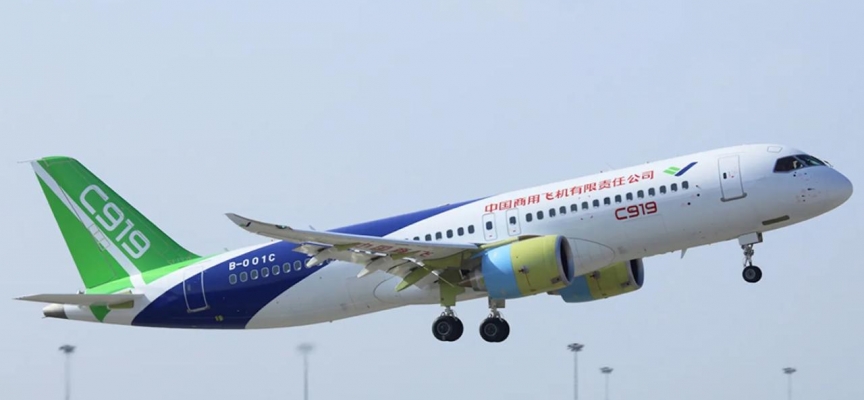 Çin'in yerli yolcu uçağı "C919" uçuşa uygunluk lisansı aldı