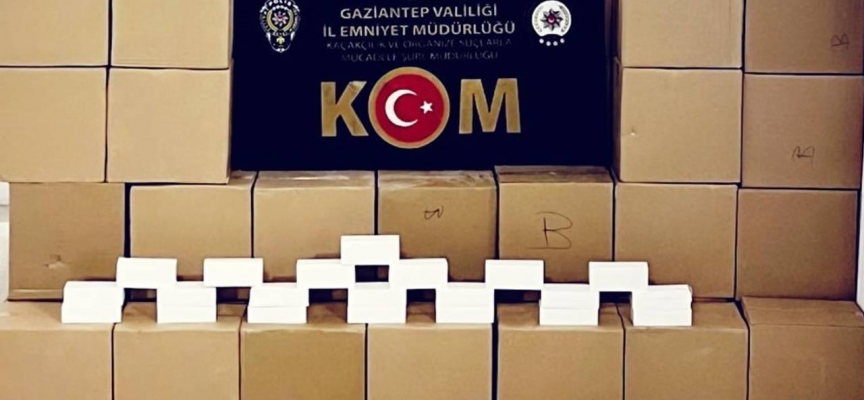 Gaziantep'te 3 milyon 320 bin makaron ele geçirildi