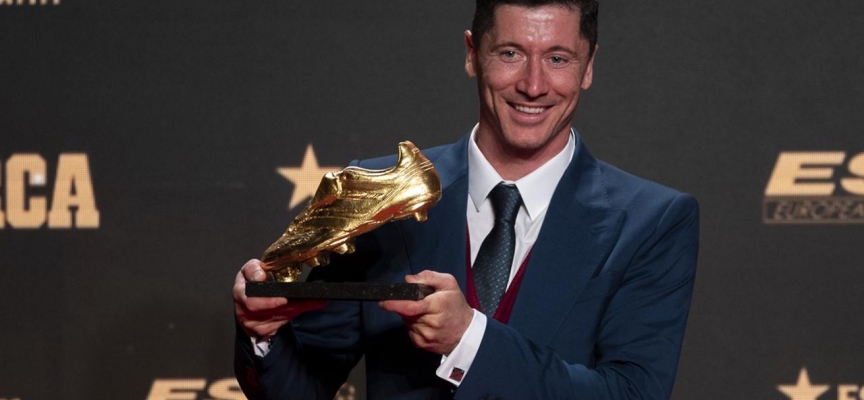 Lewandowski üst üste ikinci kez Altın Ayakkabı ödülünü aldı