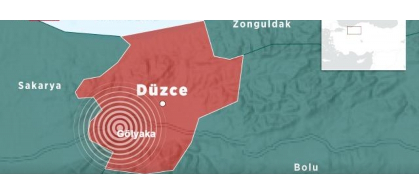 Düzce’de 5,9 büyüklüğünde deprem