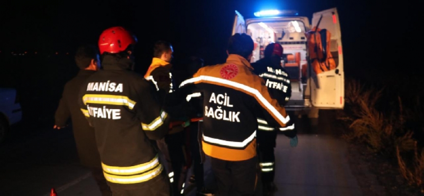 Manisa'da motosiklet domuza çarptı