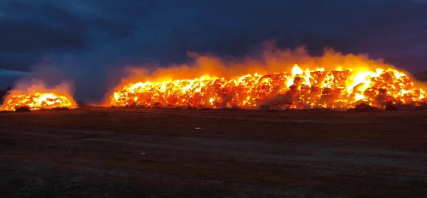 Konya'da tarım işletmesinde yangın
