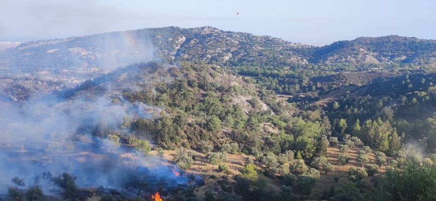 GKK:Yangına 1 Cougar helikopteri ile müdahale edildi, 15 ton su atımı icra edildi