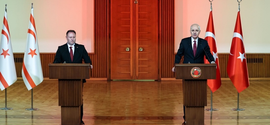 Öztürker, TBMM Başkanı Kurtulmuş ile birlikte basın toplantısı düzenledi