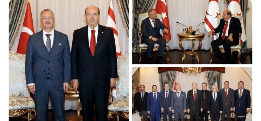 Cumhurbaşkanı Tatar Ankara Gazi Üniversitesi Rektörü ve beraberindeki heyeti kabul etti