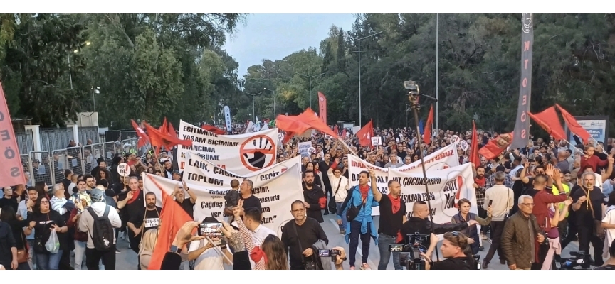 KTÖS ve KTOEÖS, 40 örgütün desteğiyle eylem düzenledi