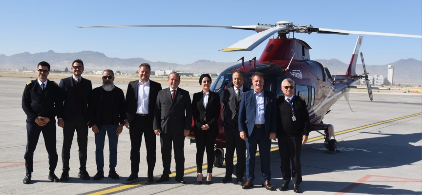 Taksi helikopter seferlerinin ilki gerçekleşti