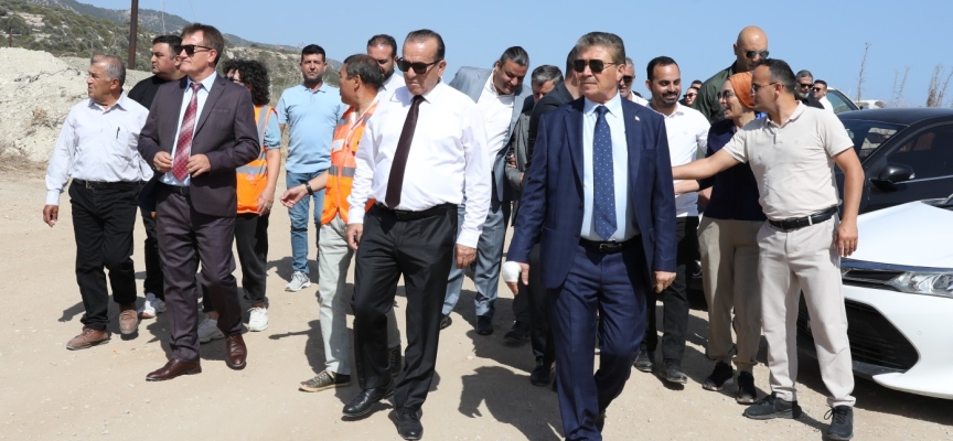 Başbakan Üstel, Kayalar-Sadrazamköy anayolu  yol yapım ve iyileştirme çalışmalarında incelemede bulundu