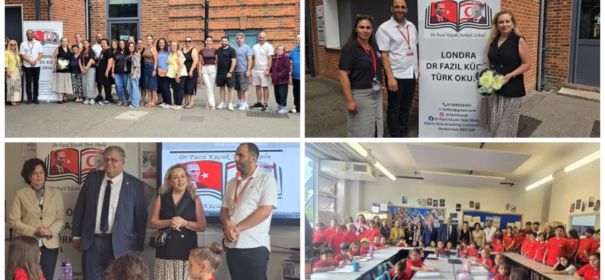 Cumhurbaşkanı Ersin Tatar’ın eşi Sibel Tatar, Londra’da Dr Fazıl Küçük Türk Okulunu ziyaret etti