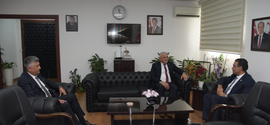 Gardiyanoğlu, görev süresi sona eren Sivil Savunma Teşkilatı Başkanı Karaca ve görevi devralacak Balaban’ı kabul etti