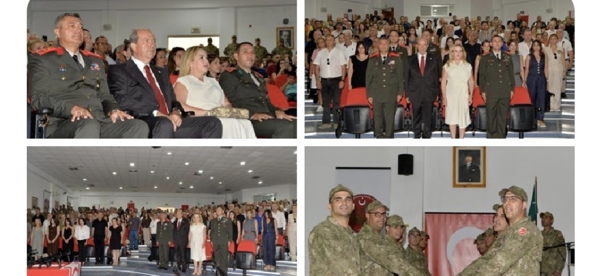 Cumhurbaşkanı Ersin Tatar ve eşi Sibel Tatar, 68’inci Dönem Bedelli Askerlik Ant İçme Töreni’ne katıldı