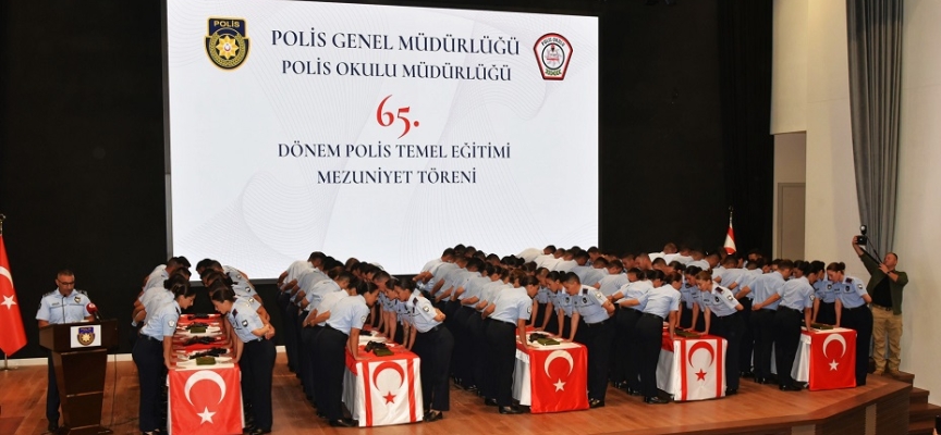 65. Dönem Polis Okulu Yemin ve Mezuniyet Töreni’yle 187 polis adayı polis teşkilatına katıldı