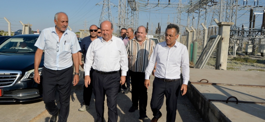 Cumhurbaşkanı  Tatar, Güneşköy Trafo Merkezi’nde devam eden çalışmaları yerinde inceledi