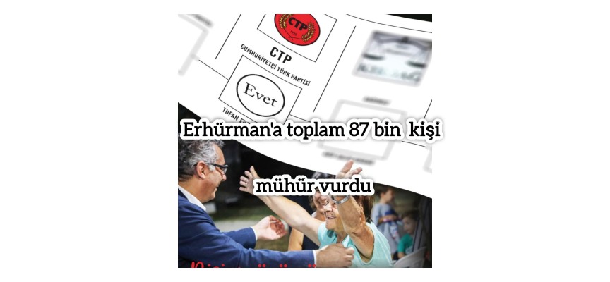 Erhürman’a 87 bin MÜHÜR vuruldu