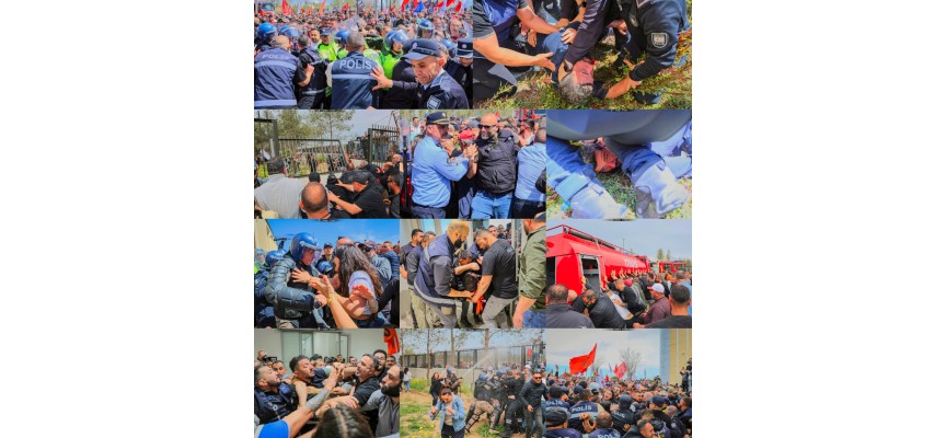 Eylemde arbede ve kaos yaşandı