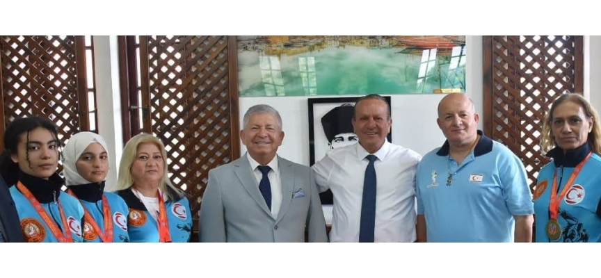 Ataoğlu, Dünya Budo Kupası’nda şampiyon olan KKTC Budo Milli Takımı sporcularını kabul etti