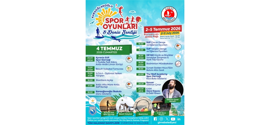Karaoğlanoğlu Spor Oyunları ve Deniz Şenliği başlıyor