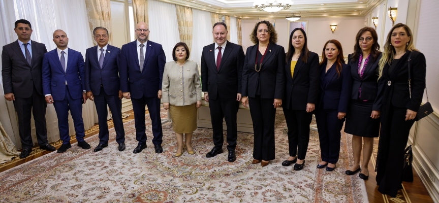 Öztürkler, Azerbaycan Milli Meclisi Başkanı Gafarova ile görüştü