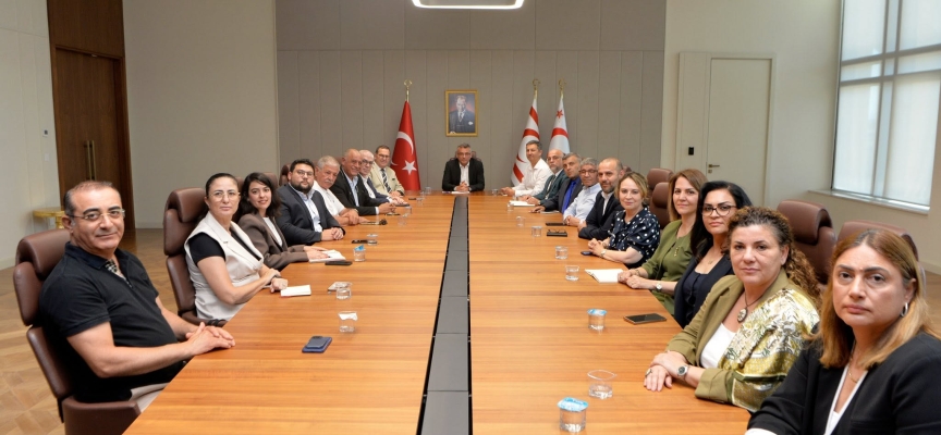 Cumhurbaşkanı Tufan Erhürman, ekonomik örgütlerle görüştü