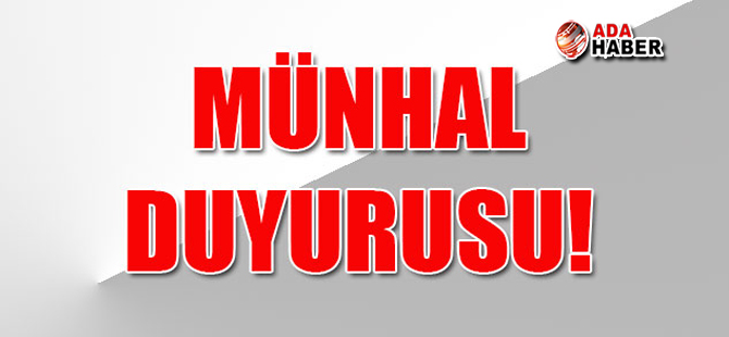 19 kişilik münhal duyurusu