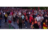 Üsküp'te gergin AB protestosu