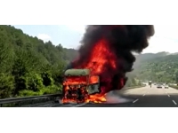 Anadolu Otoyolu'nda tır yangını