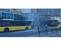Kadıköy'de İETT otobüsünde yangın
