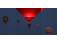 Kapadokya'da sıcak hava balonları 15 Temmuz için havalandı