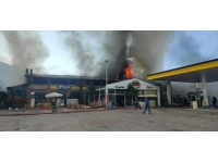 Konya'da dinlenme tesisinde yangın çıktı