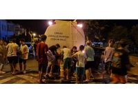 Bodrum'da su kesintisi yaşanan mahallede tankerle su dağıtıldı