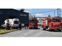 Sivas'ta fabrika deposunda yangın: 4 işçi dumandan etkilendi