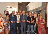 “1. Güzelyurt Sanat Buluşması” kapsamında yapılan eserlerin yer aldığı sergi açıldı