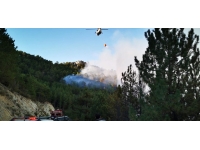 Kütahya'daki orman yangınını kontrol altına alma çalışmaları yoğun şekilde sürüyor