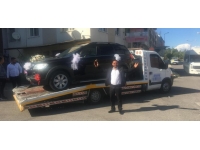 Damadın aracı arızalandı, gelini almaya çekici ile gitti