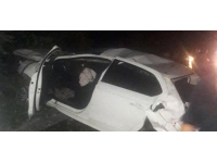 Gümüşhane'de otomobil 200 metrelik uçuruma yuvarlandı: 2 ağır yaralı