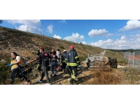 Kocaeli'de otomobil şarampole devrildi: 5 yaralı