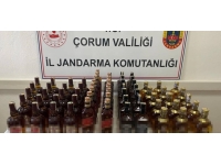 Çorum'da 65 şişe kaçak içki ele geçirildi