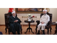Diyanet İşleri Başkanı Erbaş, Mescid-i Aksa İmam Hatibi İkrime Sabri ile görüştü