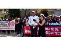 Hademeler mahkemeler önünde eylem yaptı