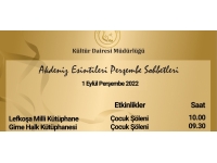 1 Eylül Dünya Barış Günü’nde Kültür Dairesi’ne bağlı tüm kütüphaneler çocukları misafir ediyor